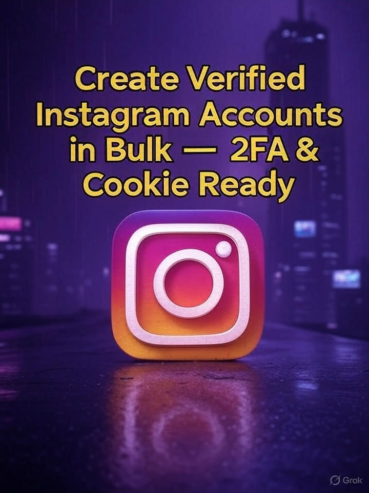 Create Verified Instagram Accounts in Bulk — 2FA & Cookie Ready